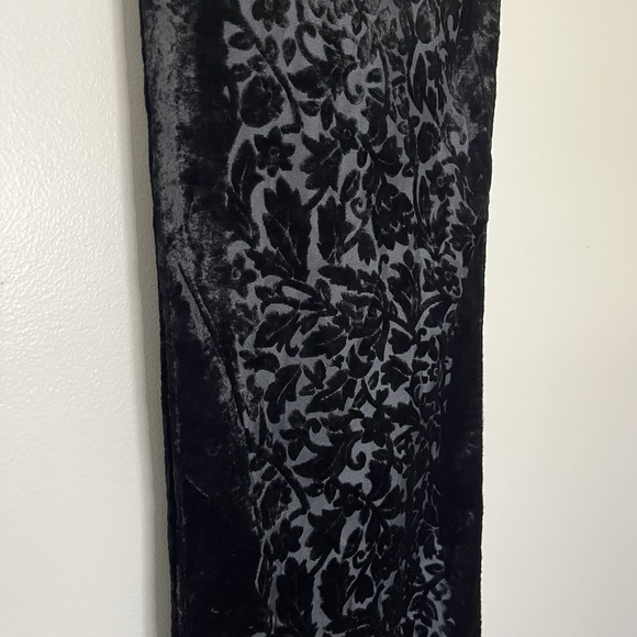 Accessories - Floral Burn Out Velvet Scarf 11X60 Witchy Whimsigoth Victorian